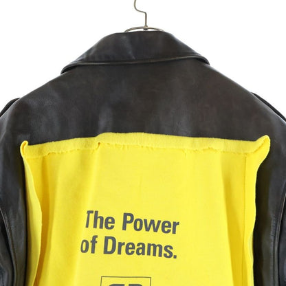 Balenciaga 18AW Personalized Painted Biker Leather Jacket Black 507786 Tyh15