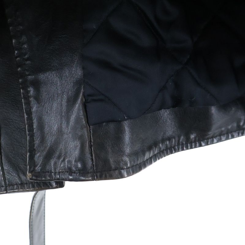 Balenciaga 18AW Personalized Painted Biker Leather Jacket Black 507786 Tyh15