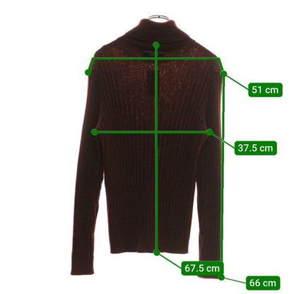 Gucci Ribbed Turtleneck Long-sleeved Knit Sweater Brown 626086 Xkbe7