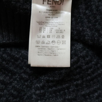 Fendi Zucca Pattern FF Logo Cashmere Knit Tight Miniskirt Grey/black Women