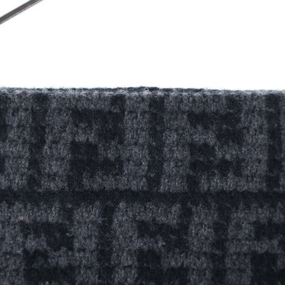 Fendi Zucca Pattern FF Logo Cashmere Knit Tight Miniskirt Grey/black Women