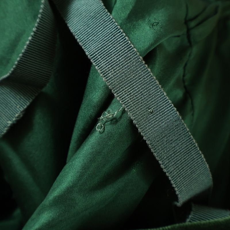 Chanel Velour Velvet Tight Medium Skirt Green Women