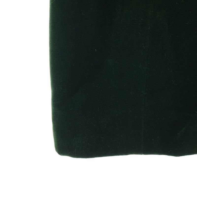 Chanel Velour Velvet Tight Medium Skirt Green Women