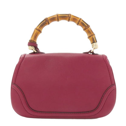 Gucci 254834 Bamboo 2-way Handbag Calf Women