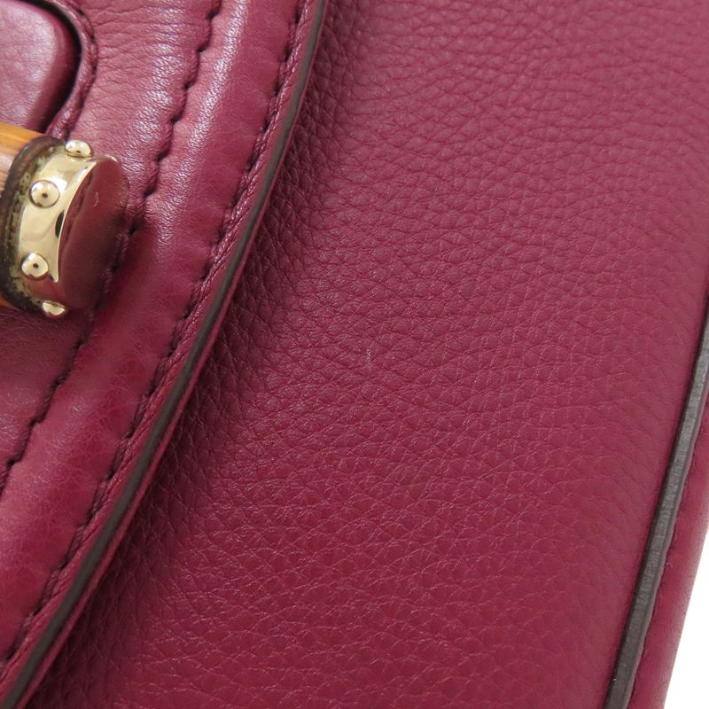 Gucci 254834 Bamboo 2-way Handbag Calf Women
