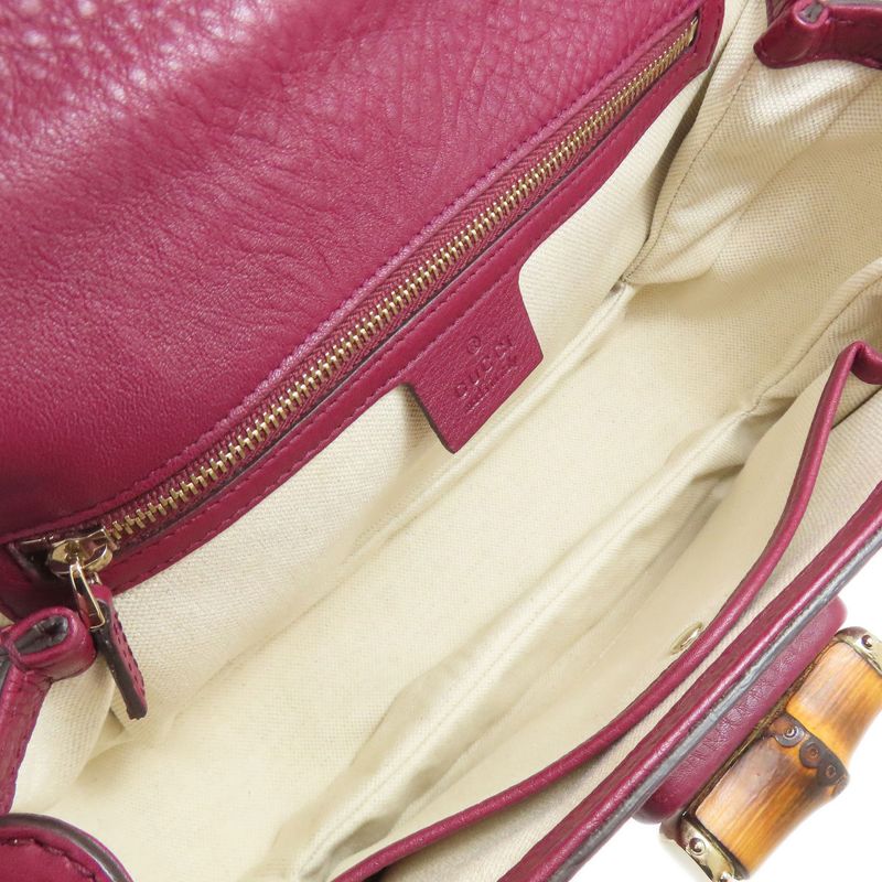 Gucci 254834 Bamboo 2-way Handbag Calf Women