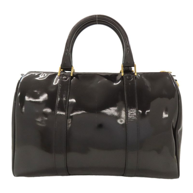 Chanel Coco Mark 2WAY Gold Hardware Boston Bag Enamel Women