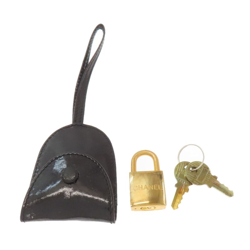 Chanel Coco Mark 2WAY Gold Hardware Boston Bag Enamel Women