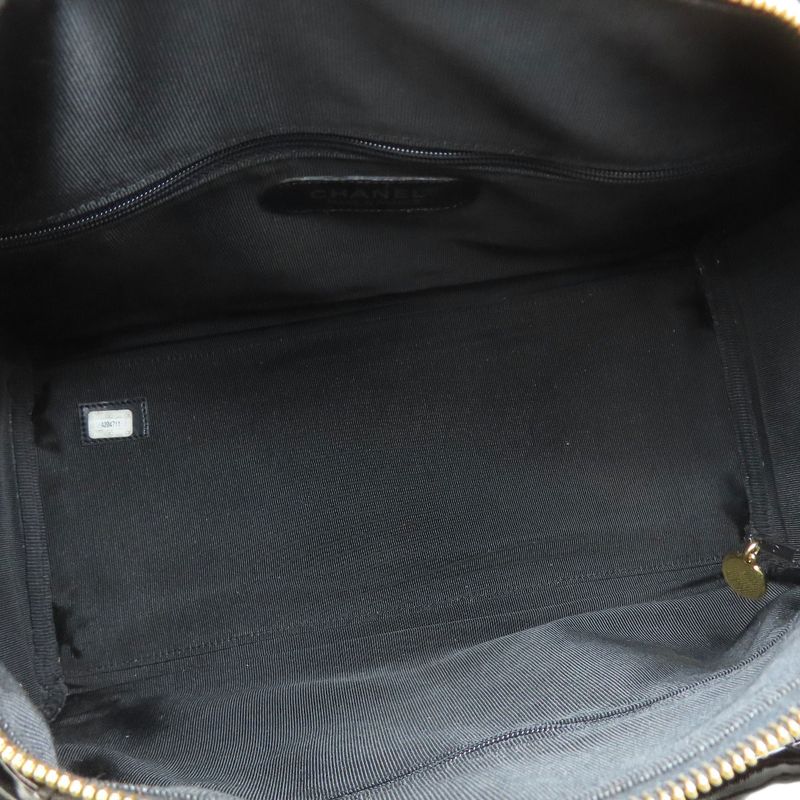 Chanel Coco Mark 2WAY Gold Hardware Boston Bag Enamel Women