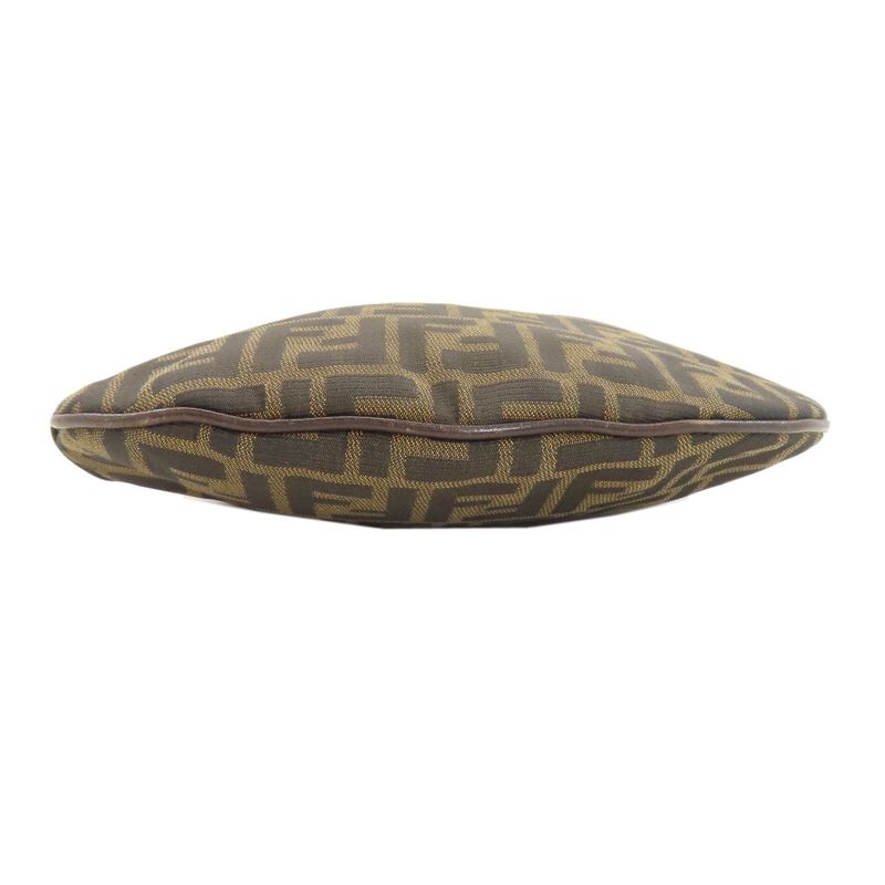 Fendi One Shoulder Zucca Pattern Shoulder Bag Canvas Women