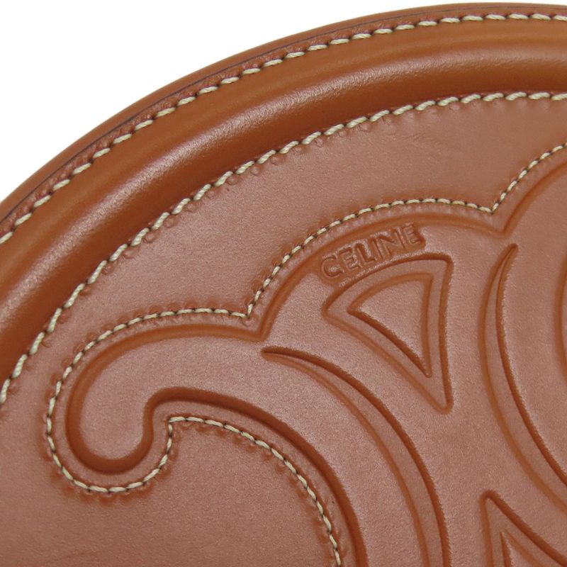 Celine Oval Purse Cuir Triomphe Shoulder Bag Calf Women