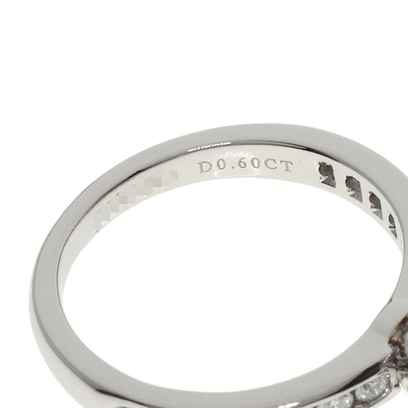 Tiffany & Co Solitaire Channel-set Diamond Ring And Ring Pt950 Ladies