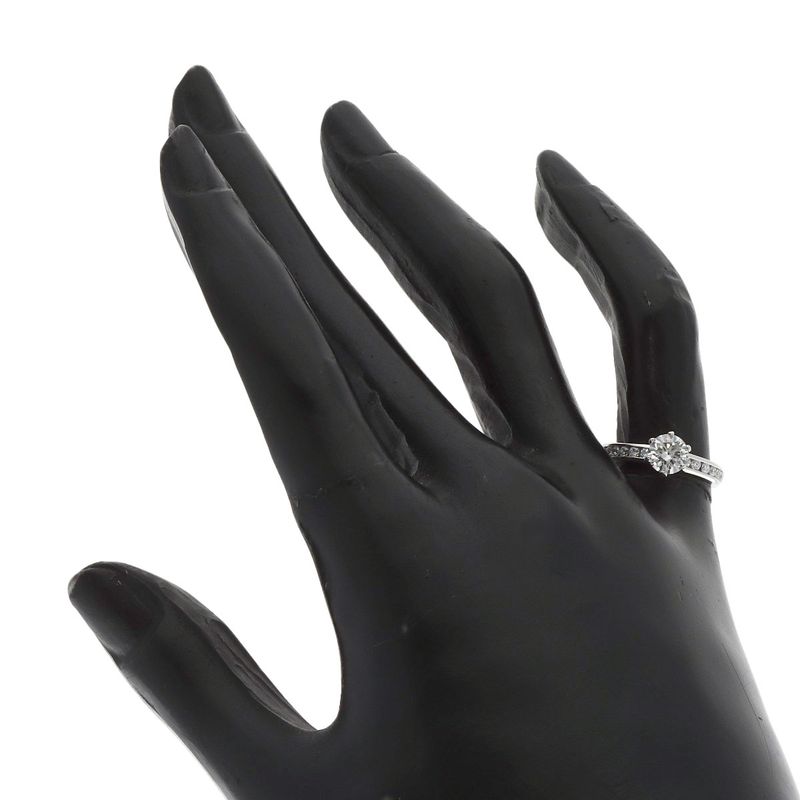 Tiffany & Co Solitaire Channel-set Diamond Ring And Ring Pt950 Ladies