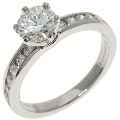 Tiffany & Co Solitaire Channel-set Diamond Ring And Ring Pt950 Ladies