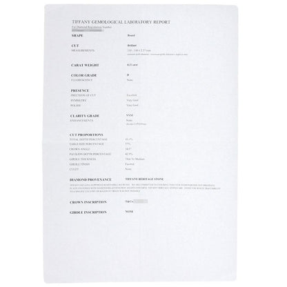 Tiffany & Co Solitaire Diamond Ring - Pt950 Ladies