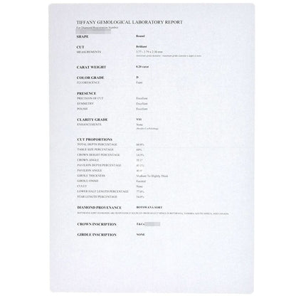 Tiffany & Co Solitaire Diamond Ring - Pt950 Ladies