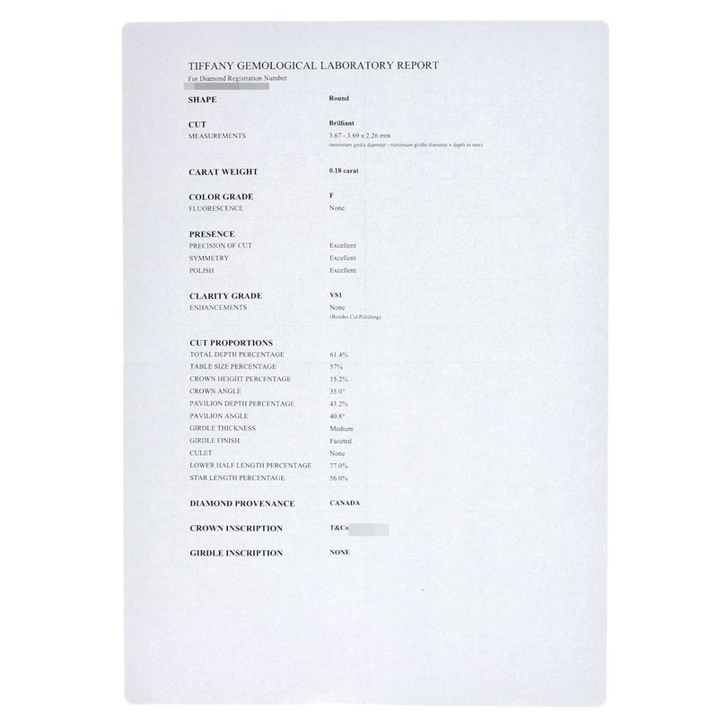Tiffany & Co Solitaire Diamond Ring - Pt950 Ladies