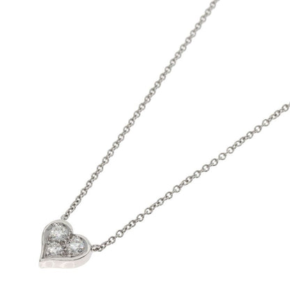 Tiffany & Co Sentimental Heart Diamond Necklace Pt950 Ladies