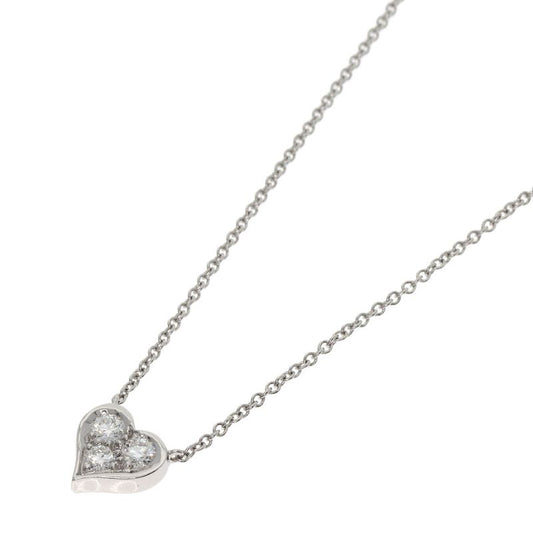 Tiffany & Co Sentimental Heart Diamond Necklace Pt950 Ladies