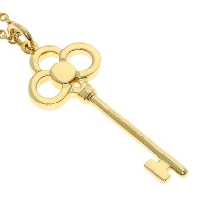 Tiffany & Co Crown Key Diamond Necklace 18K Yellow Gold Ladies