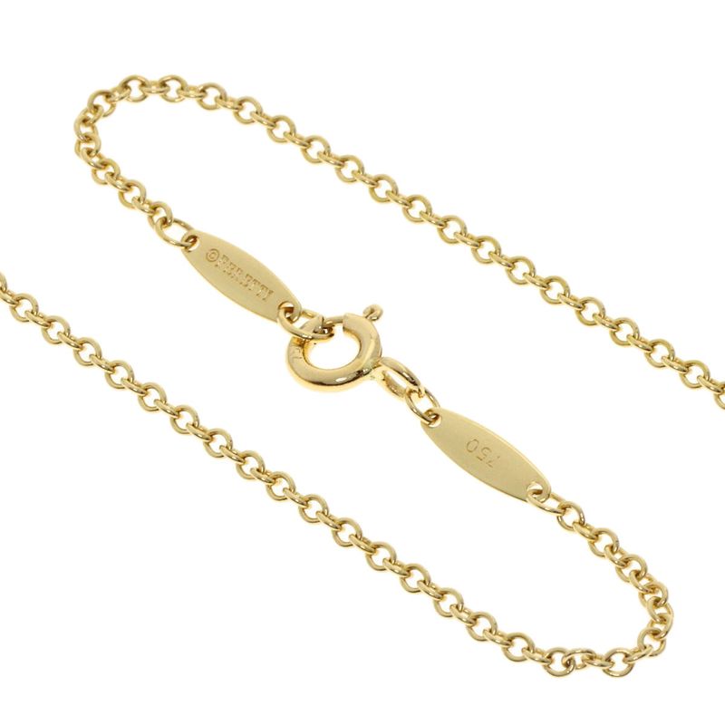 Tiffany & Co Crown Key Diamond Necklace 18K Yellow Gold Ladies