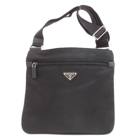 Prada Logo Hardware Shoulder Bag Nylon Women