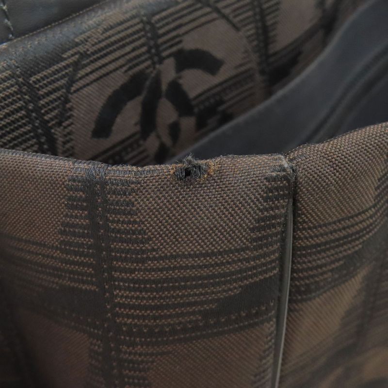 Chanel New Travel Line PM Tote Bag Nylon Jacquard Women