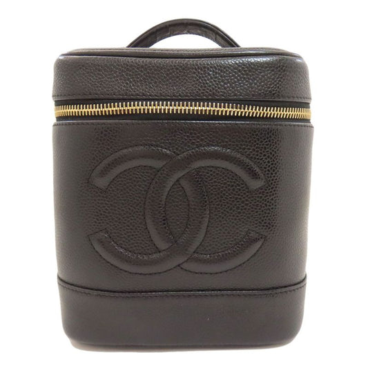 Chanel Coco Mark Vanity Gold Hardware Handbag Grained Calfskin Women