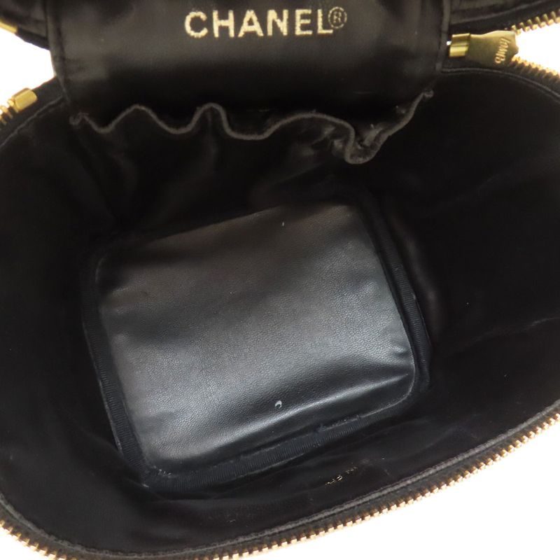 Chanel Coco Mark Vanity Gold Hardware Handbag Grained Calfskin Women