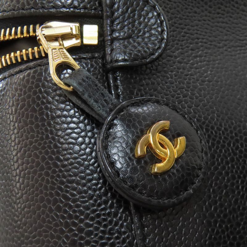 Chanel Coco Mark Vanity Gold Hardware Handbag Grained Calfskin Women