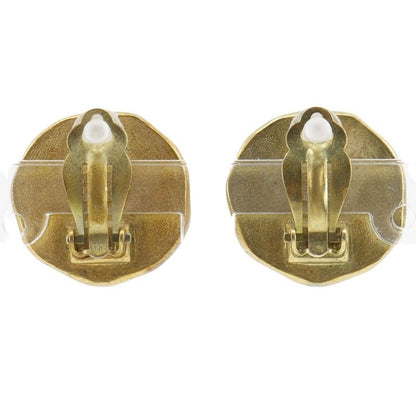 Chanel Coco Mark Vintage Gold Plated Black 95P Ladies 23.1g Earring