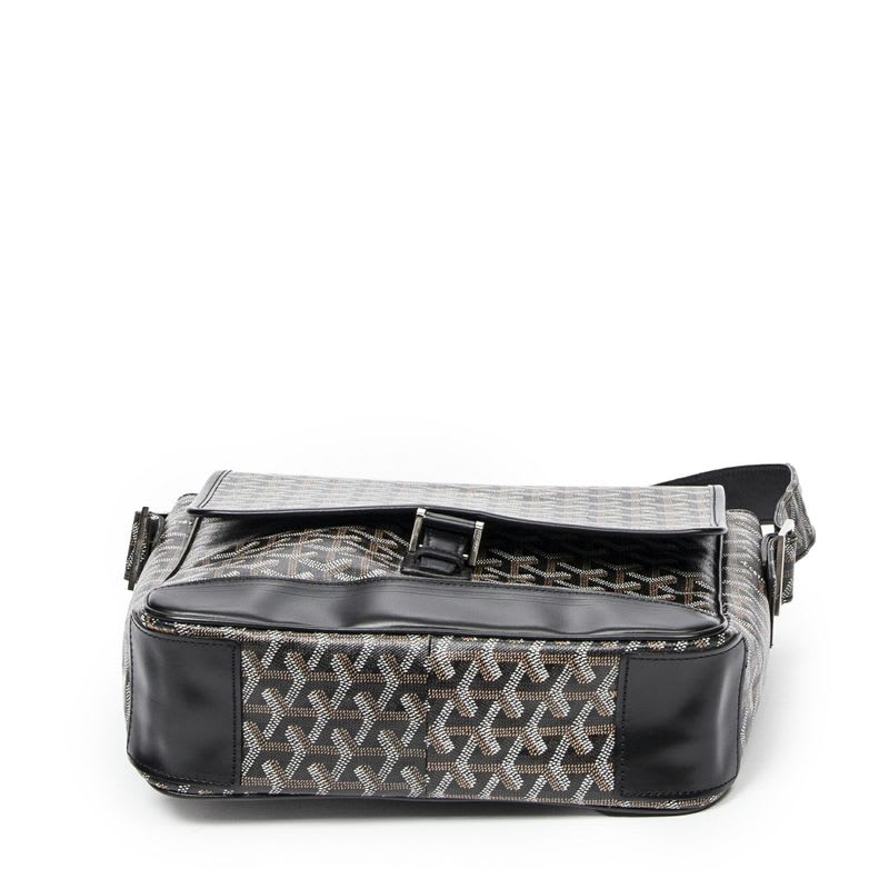 Goyard Gran Blue Black Goyardin Canvas