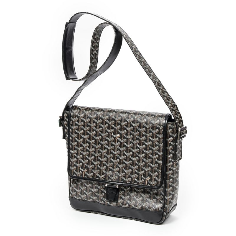 Goyard Gran Blue Black Goyardin Canvas