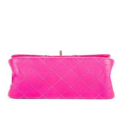 Mini 224 Double Flap Pink Calfskin Leather