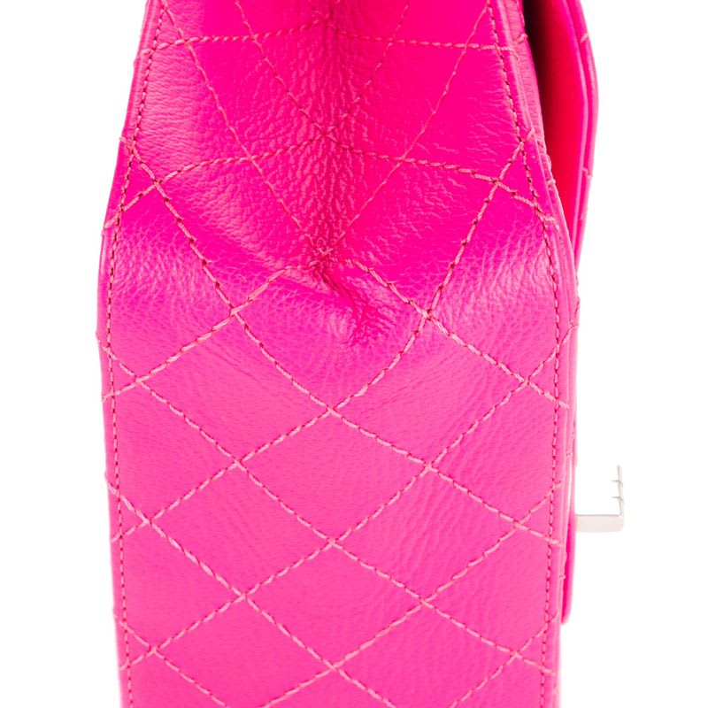 Mini 224 Double Flap Pink Calfskin Leather