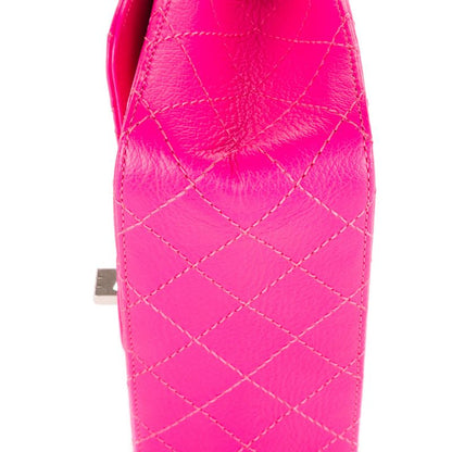 Mini 224 Double Flap Pink Calfskin Leather