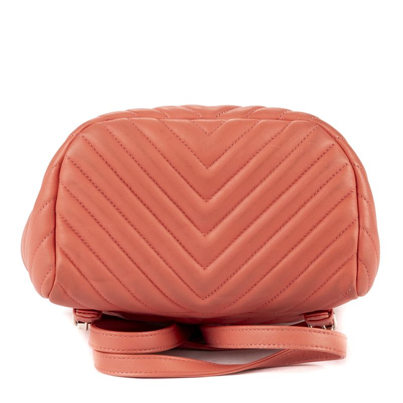 Chanel Spirit Backpack Pink Chevron Quilted Calfskin Leather