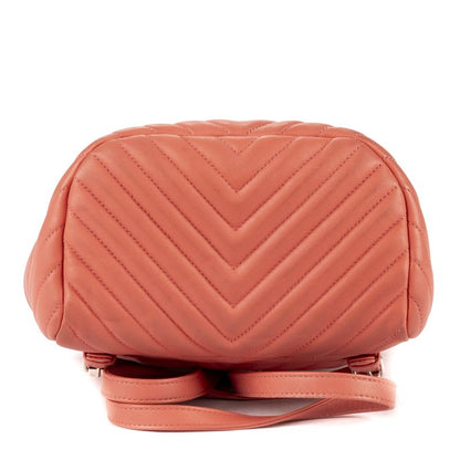Chanel Spirit Backpack Pink Chevron Quilted Calfskin Leather
