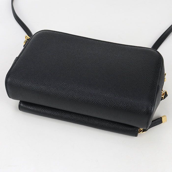 DIOR Double Pouch Dior Caro S7431ubae Crossbody Shoulder Bag Leather Women