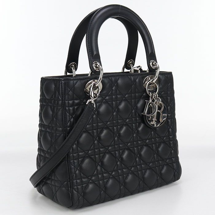 DIOR Bag Medium Lady Dior Handbag Lambskin Ladies