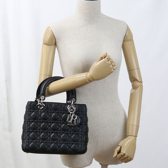 DIOR Bag Medium Lady Dior Handbag Lambskin Ladies