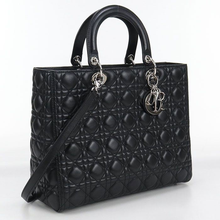 DIOR Bag Large Lady Dior Cal44561 Handbag Lambskin Ladies