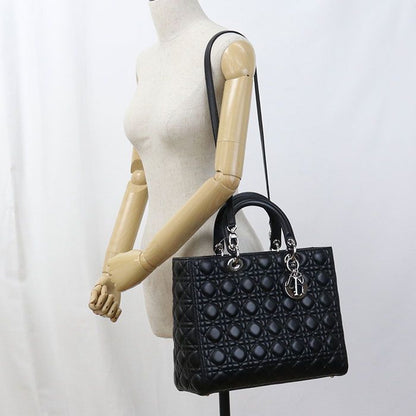 DIOR Bag Large Lady Dior Cal44561 Handbag Lambskin Ladies