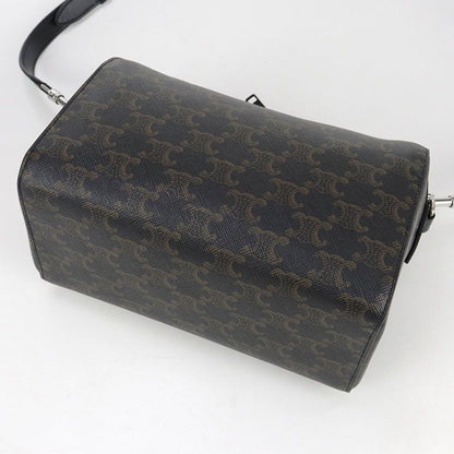 Celine Triomphe Canvas 120502fqm.38si Mini Boston PVC Men's