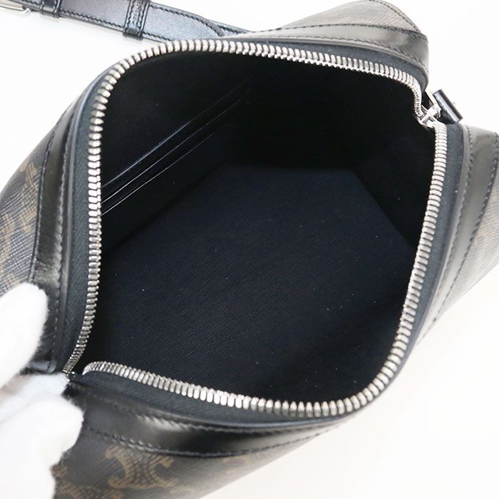 Celine Triomphe Canvas 120502fqm.38si Mini Boston PVC Men's