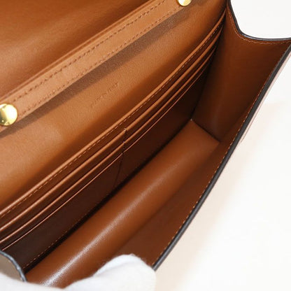 Celine Triomphe Chain Wallet In Calf Leather