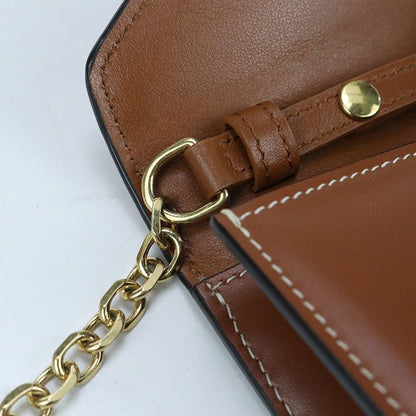 Celine Triomphe Chain Wallet In Calf Leather