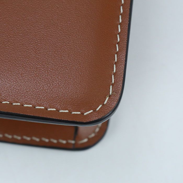 Celine Triomphe Chain Wallet In Calf Leather