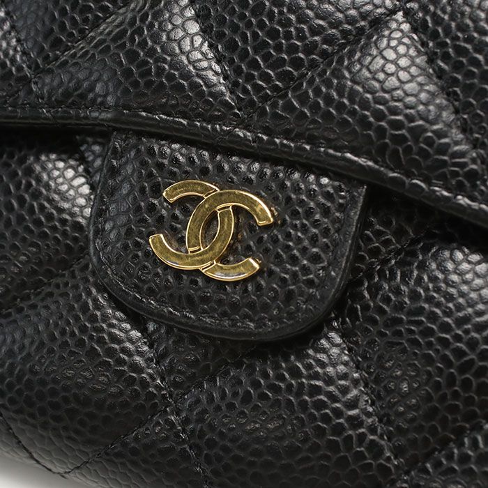 Chanel Small Flap Wallet Matelasse 26920077 Tri-fold Wallet Caviar Women's