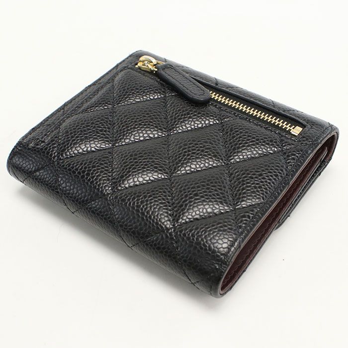 Chanel Small Flap Wallet Matelasse 26920077 Tri-fold Wallet Caviar Women's